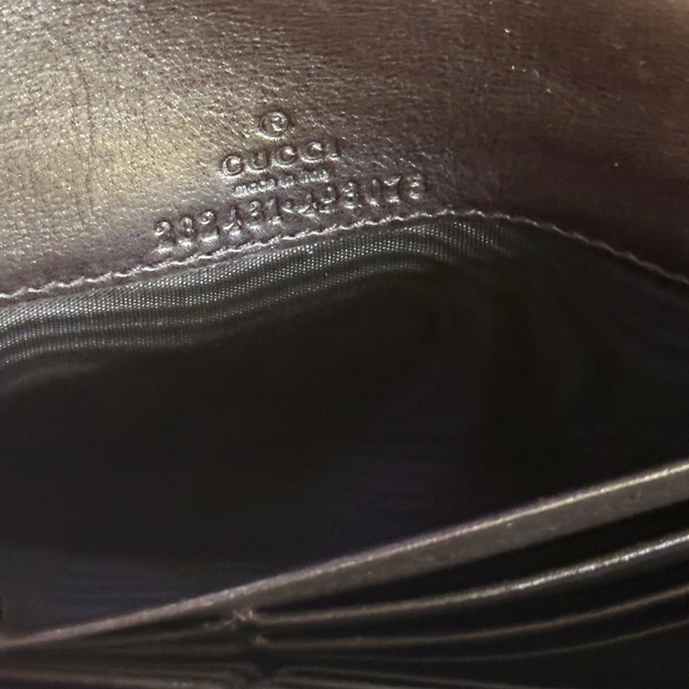 Gucci Guccissima Dark Chocolate Leather Continental Embossed GG long Wallet. - Picture 4 of 10